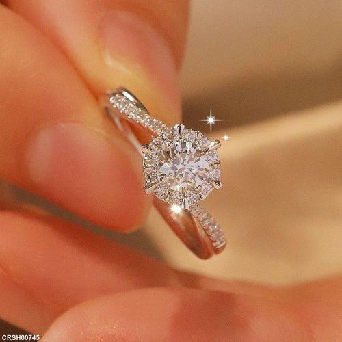 Silver-Plated Adjustable Flower Ring for Women – CRSH00745