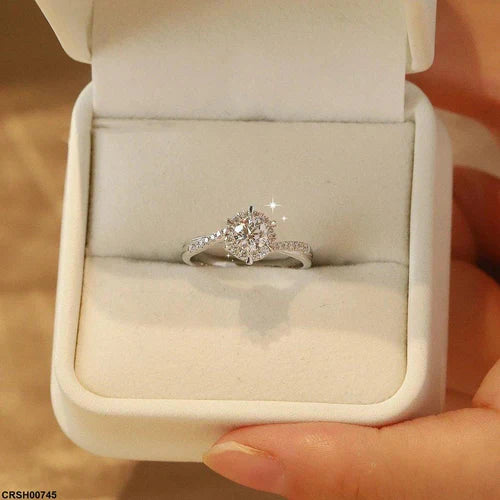 Silver-Plated Adjustable Flower Ring for Women – CRSH00745