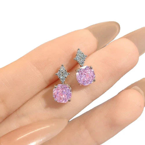 Silver-Plated Round Pendant & Earring Set for Women – TPSH00688