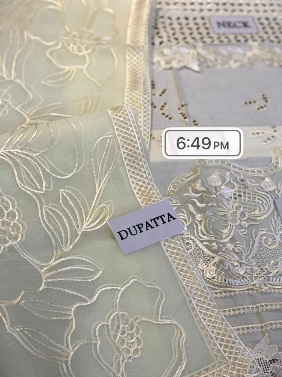 Elegant Ivory Embroidered Lawn Suit